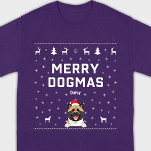 Funny Holiday Dog Shirt – Merry Dogmas Christmas Tee - 89Prints