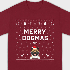 Funny Holiday Dog Shirt – Merry Dogmas Christmas Tee - 89Prints