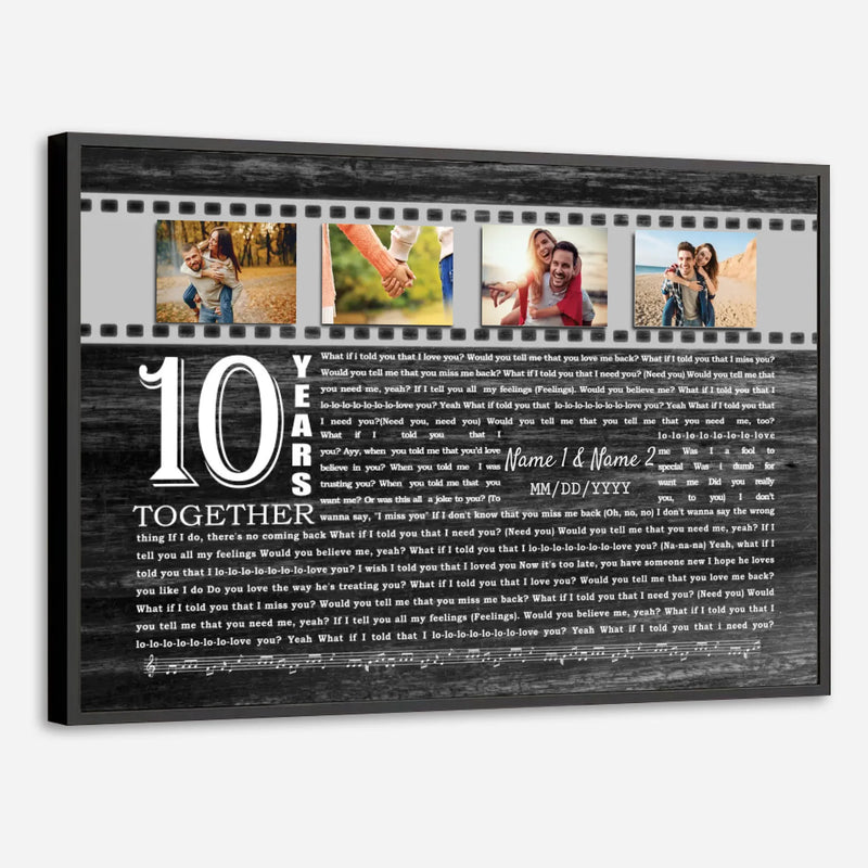10 Year Together Anniversary Poster – A Meaningful Gift to Celebrate Your Journey - 89Prints