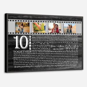 10 Year Together Anniversary Poster – A Meaningful Gift to Celebrate Your Journey - 89Prints