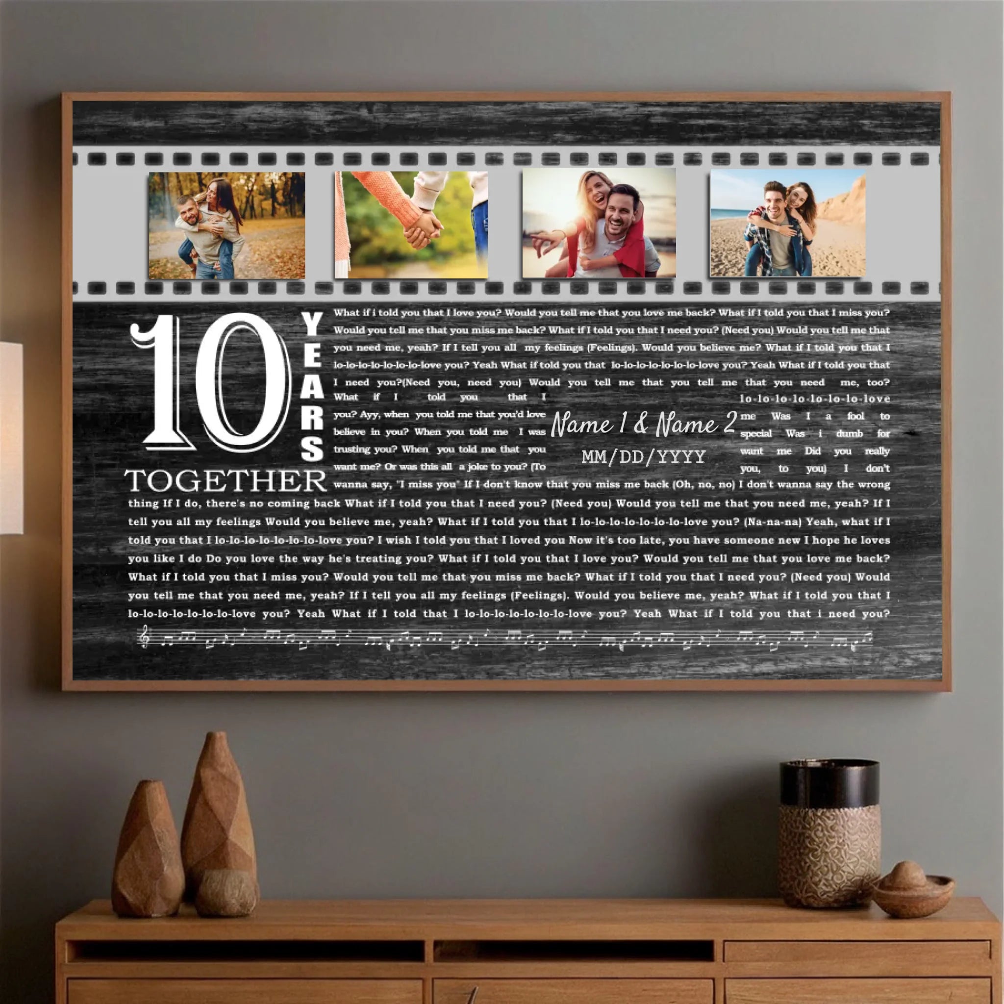 10 Year Together Anniversary Poster – A Meaningful Gift to Celebrate Your Journey - 89Prints