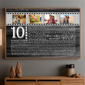 10 Year Together Anniversary Poster – A Meaningful Gift to Celebrate Your Journey - 89Prints