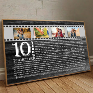 10 Year Together Anniversary Poster – A Meaningful Gift to Celebrate Your Journey - 89Prints