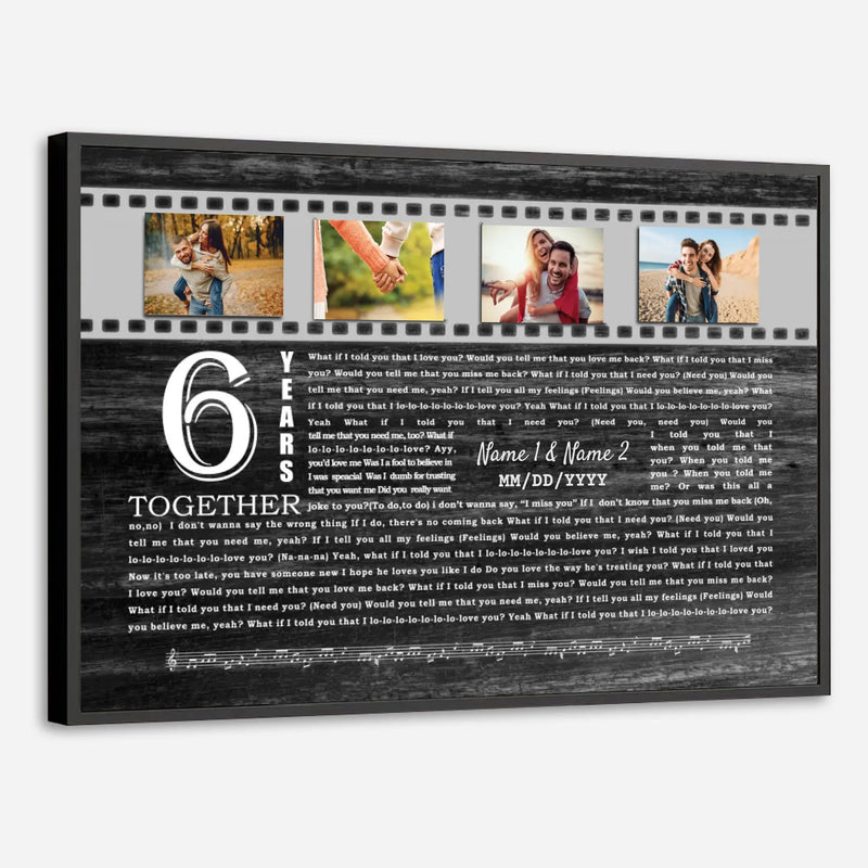 Custom 6 Year Anniversary Poster – A Unique Gift for Your Special Day - 89Prints
