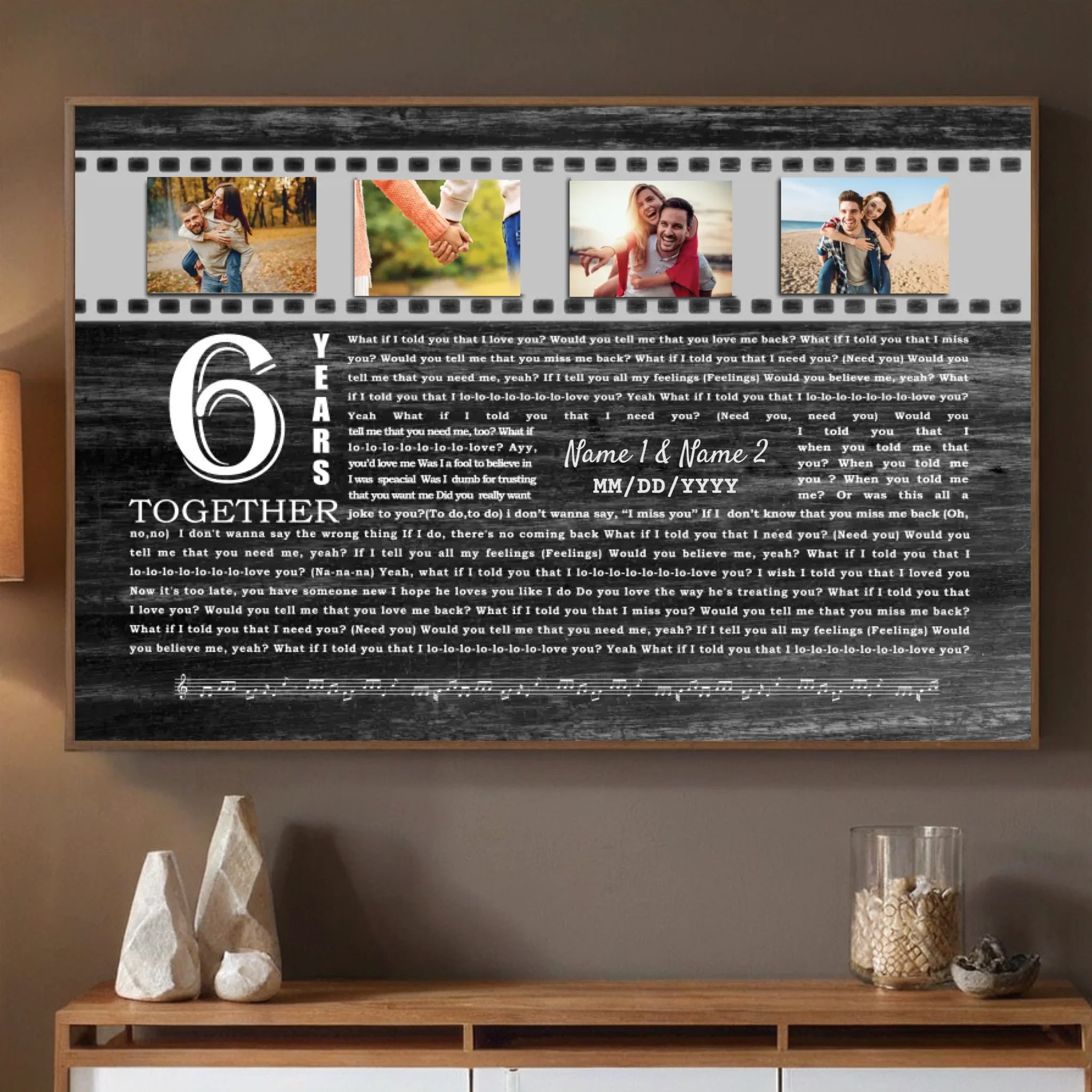 Custom 6 Year Anniversary Poster – A Unique Gift for Your Special Day - 89Prints