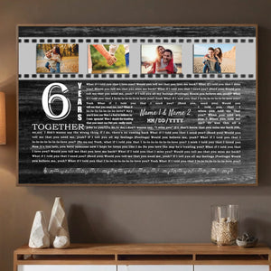 Custom 6 Year Anniversary Poster – A Unique Gift for Your Special Day - 89Prints