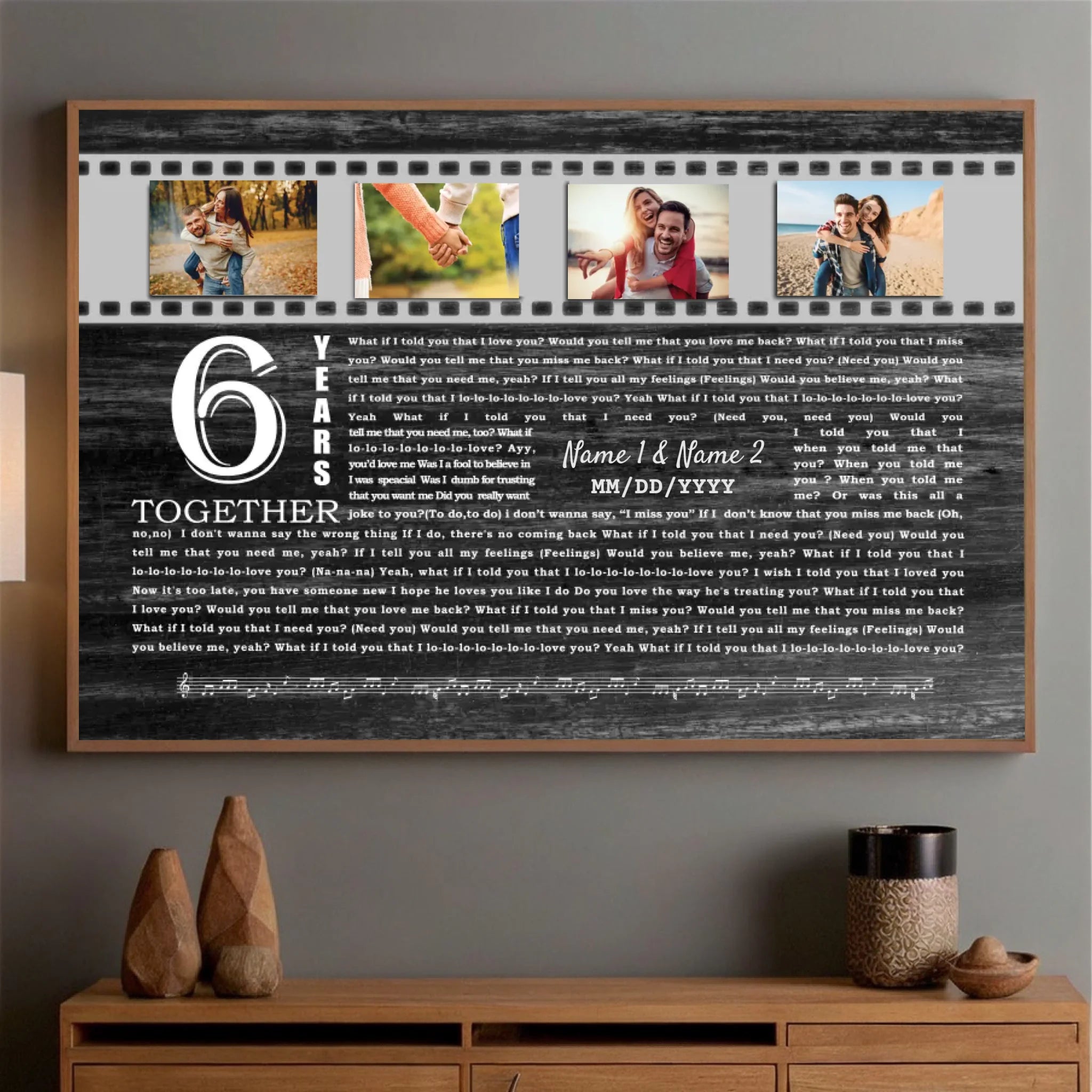 Custom 6 Year Anniversary Poster – A Unique Gift for Your Special Day - 89Prints