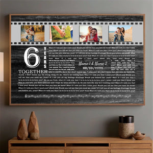 Custom 6 Year Anniversary Poster – A Unique Gift for Your Special Day - 89Prints