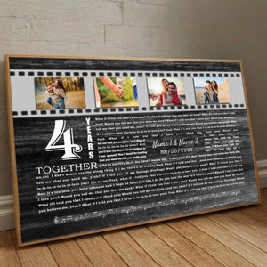 Your 4 Year Anniversary Poster – Personalized Gifts to Celebrate Love and Memories - 89Prints