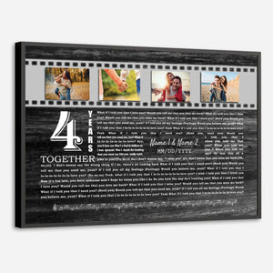 Your 4 Year Anniversary Poster – Personalized Gifts to Celebrate Love and Memories - 89Prints