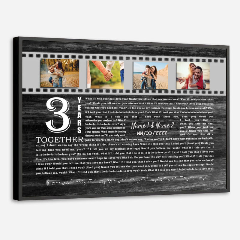Personalized Poster for Your 3rd Anniversary at 89Prints – A Beautiful Love Tribute - 89Prints
