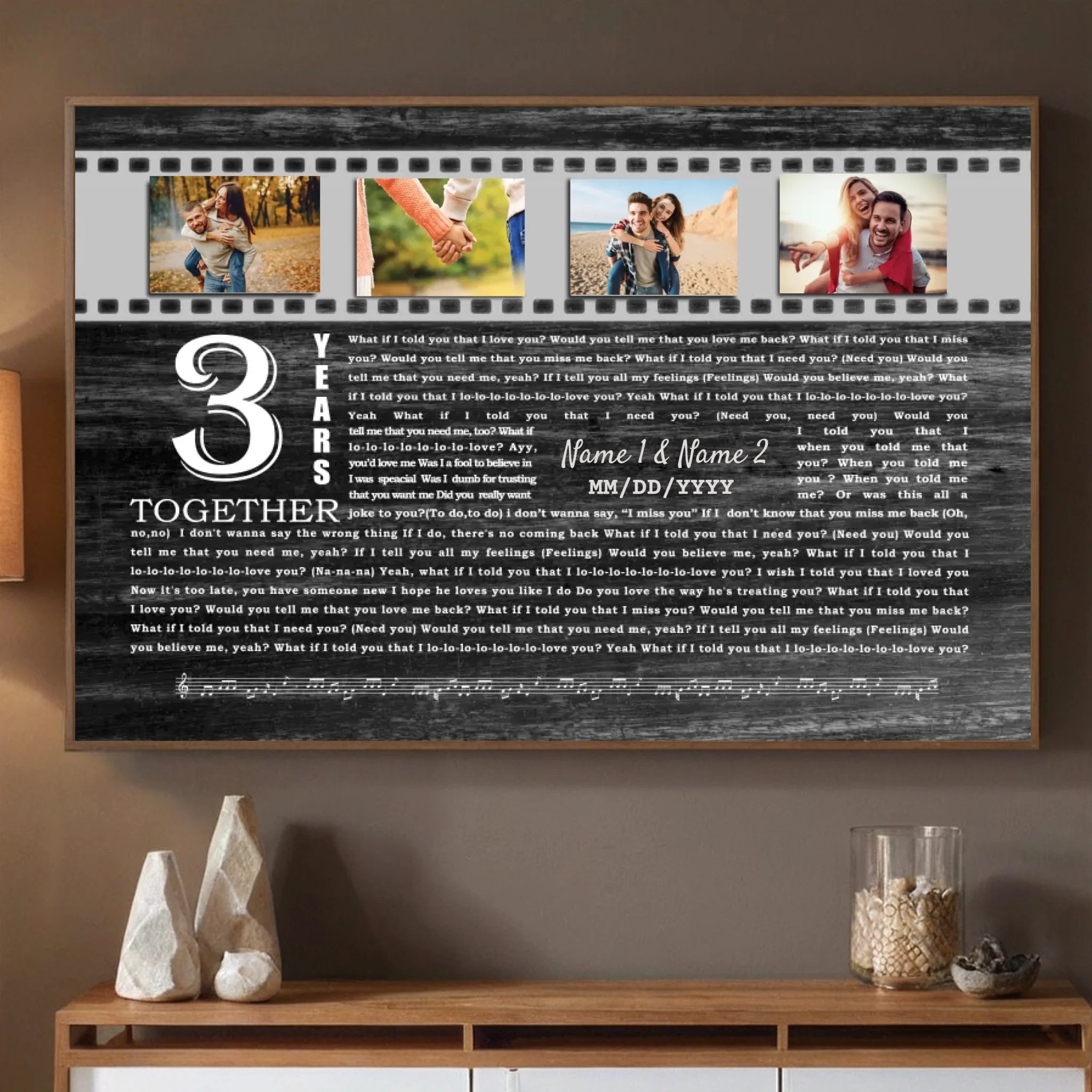 Personalized Poster for Your 3rd Anniversary at 89Prints – A Beautiful Love Tribute - 89Prints
