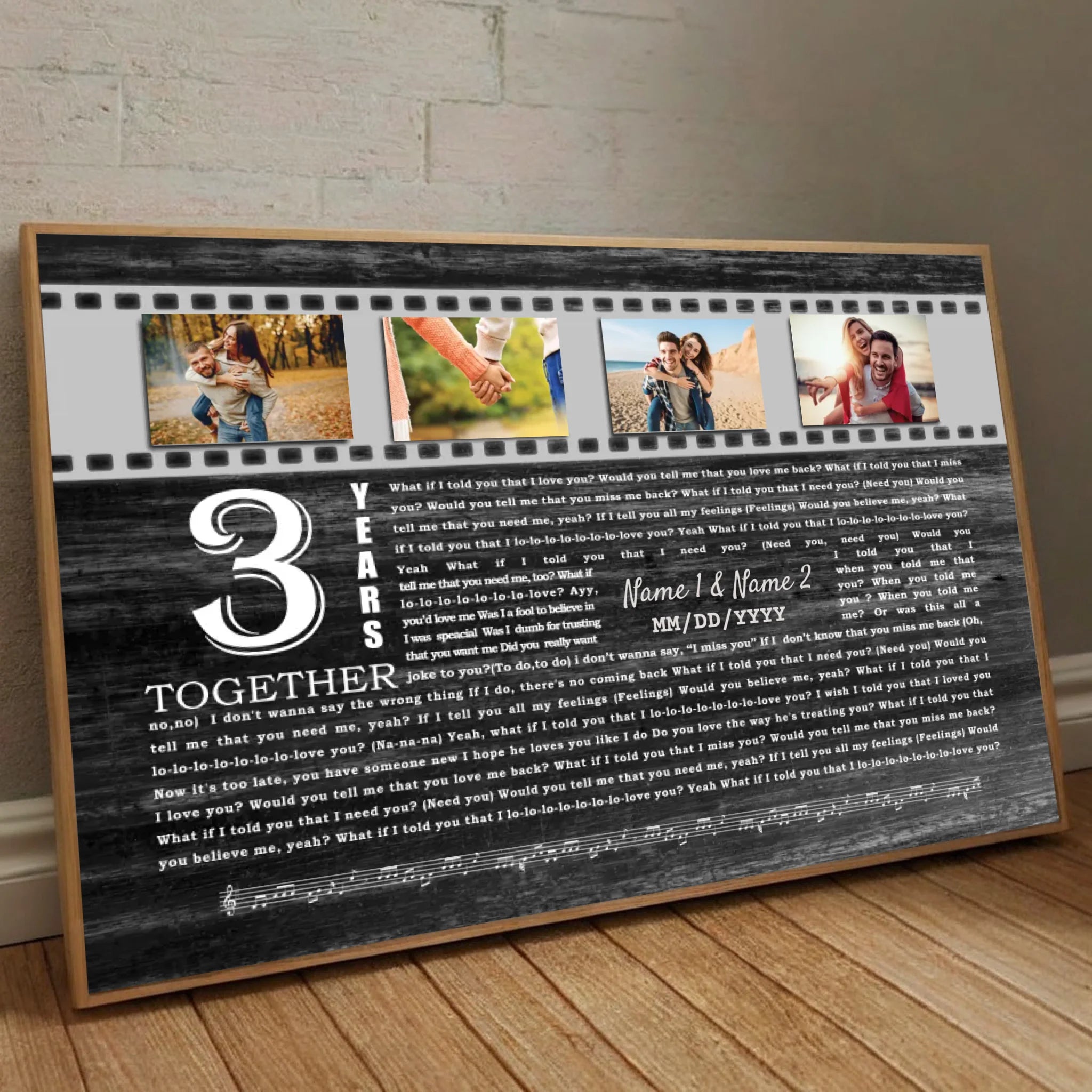 Personalized Poster for Your 3rd Anniversary at 89Prints – A Beautiful Love Tribute - 89Prints