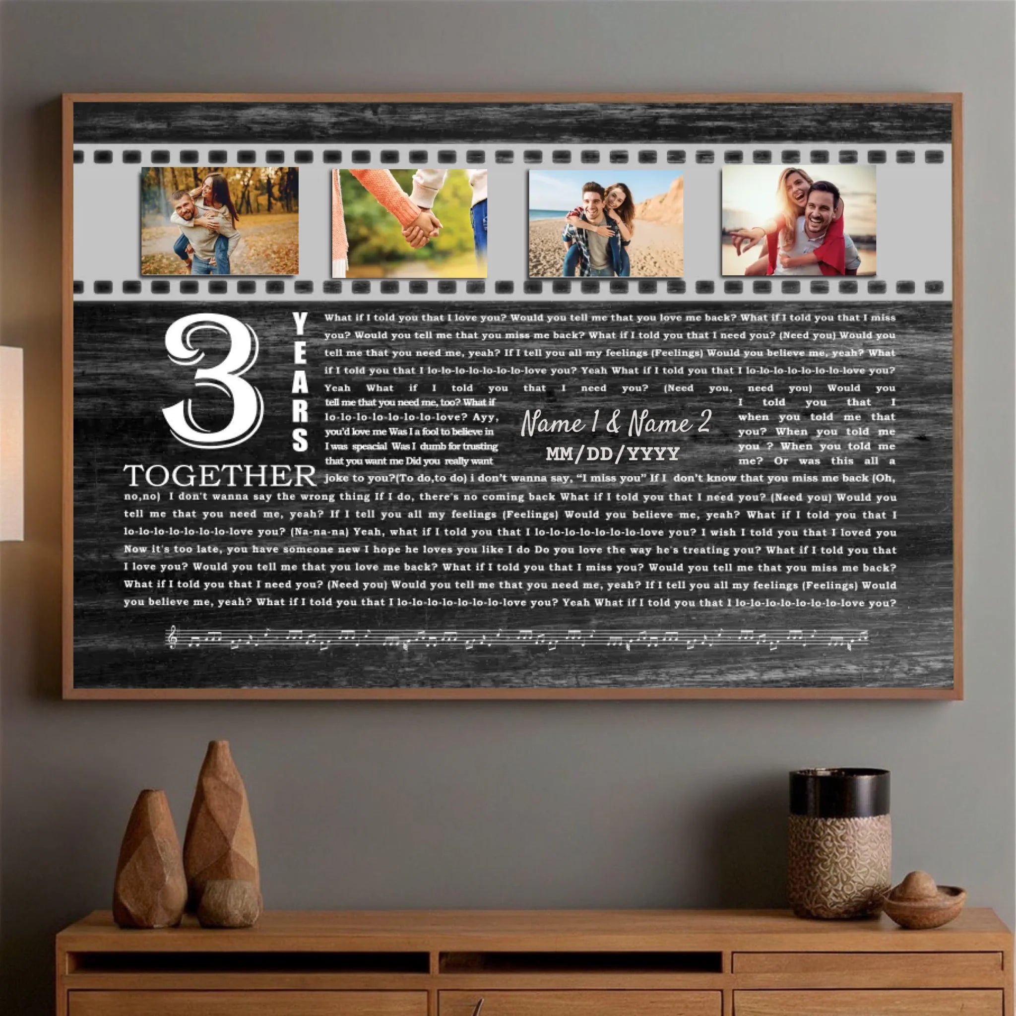 Personalized Poster for Your 3rd Anniversary at 89Prints – A Beautiful Love Tribute - 89Prints