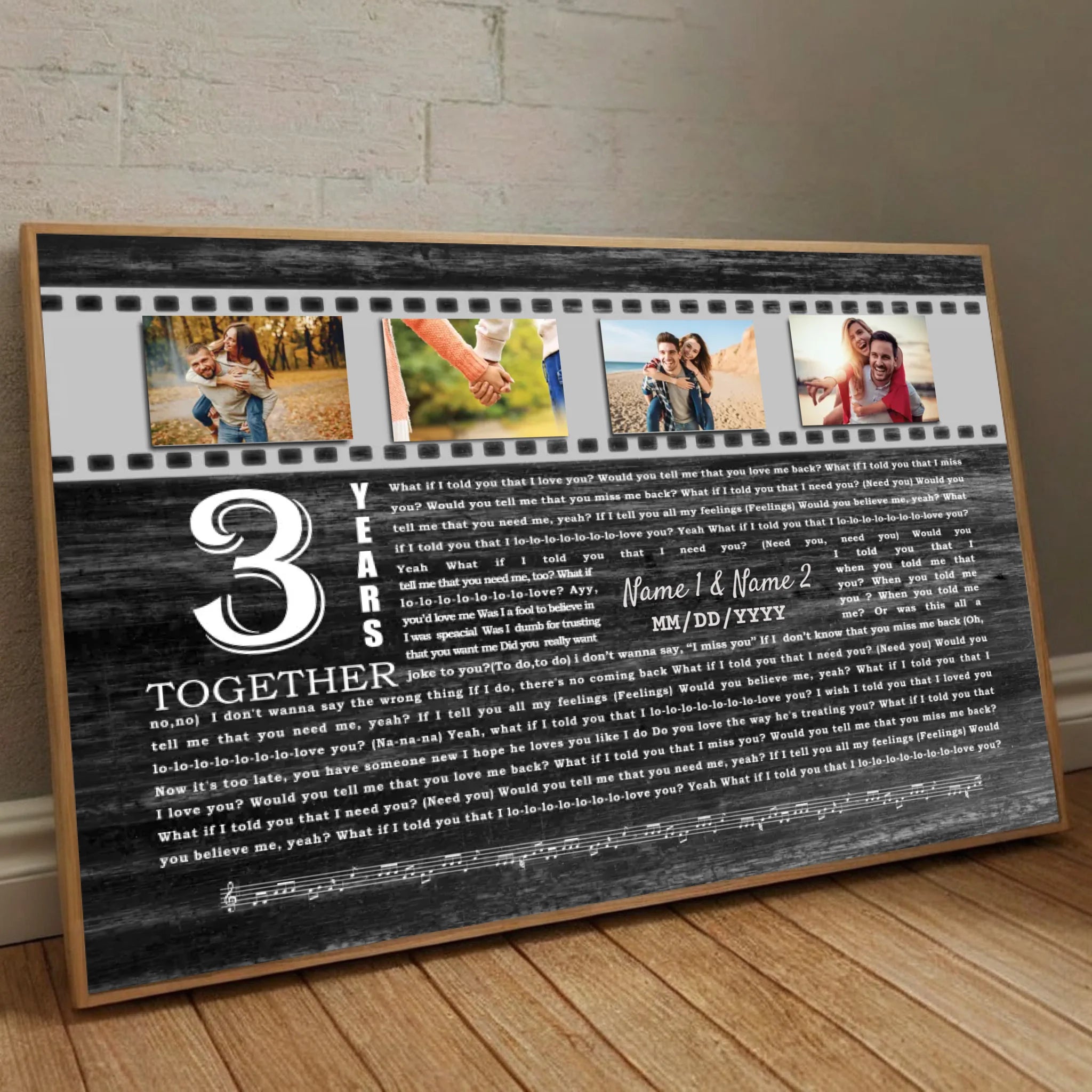Personalized Poster for Your 3rd Anniversary at 89Prints – A Beautiful Love Tribute - 89Prints