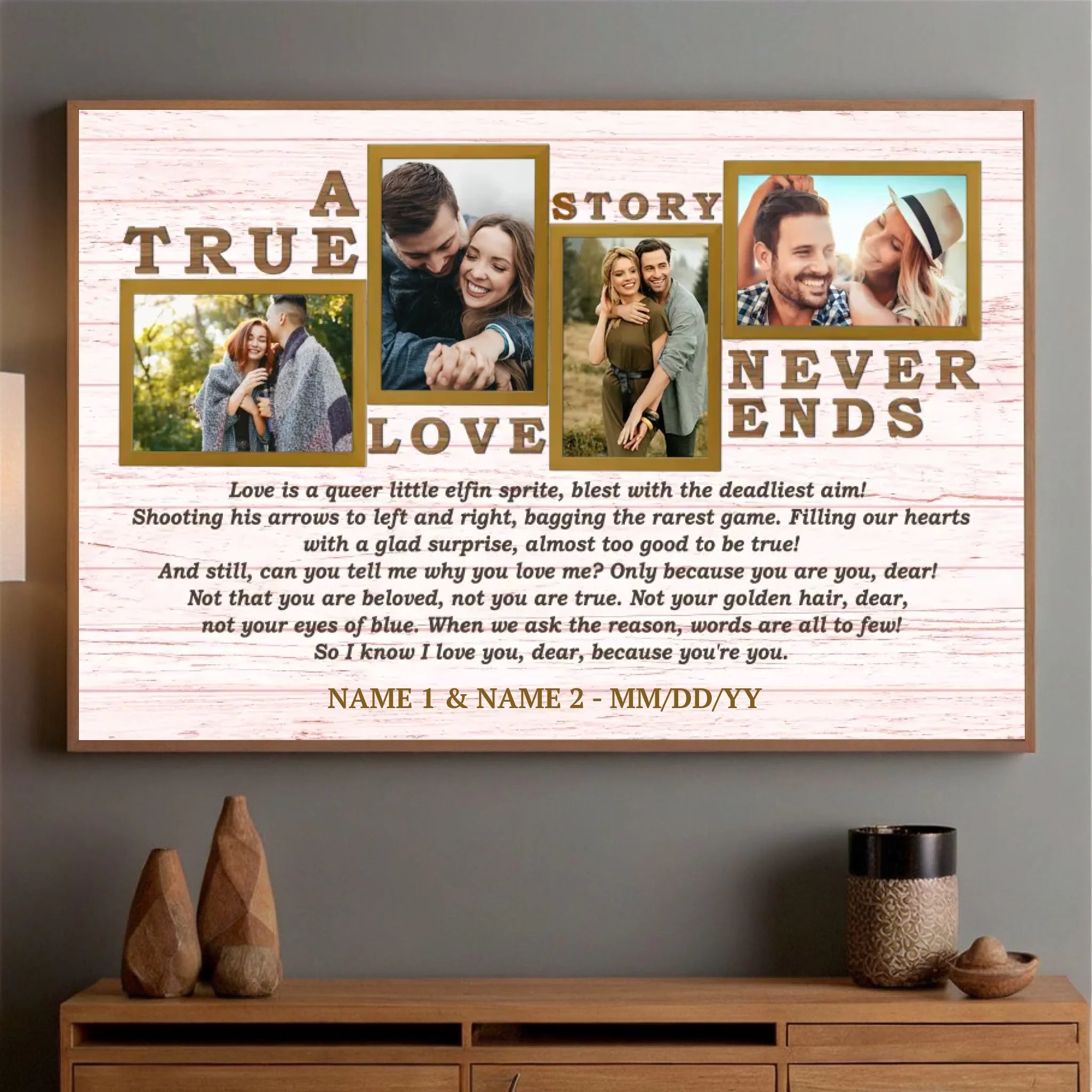 A True Love Story – Personalized Romantic Wall Art for Couples - 89Prints