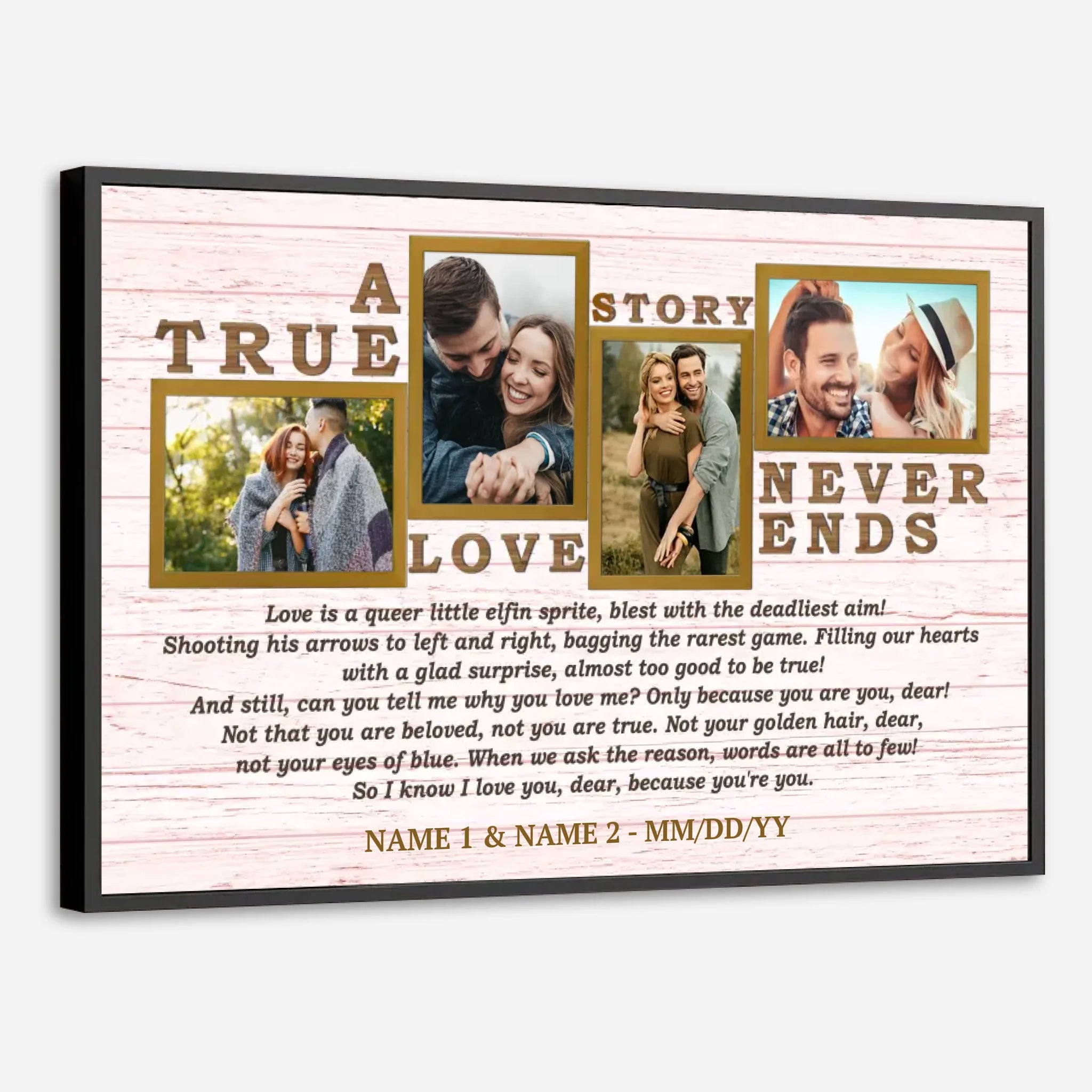 A True Love Story – Personalized Romantic Wall Art for Couples - 89Prints