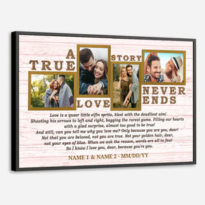 A True Love Story – Personalized Romantic Wall Art for Couples - 89Prints