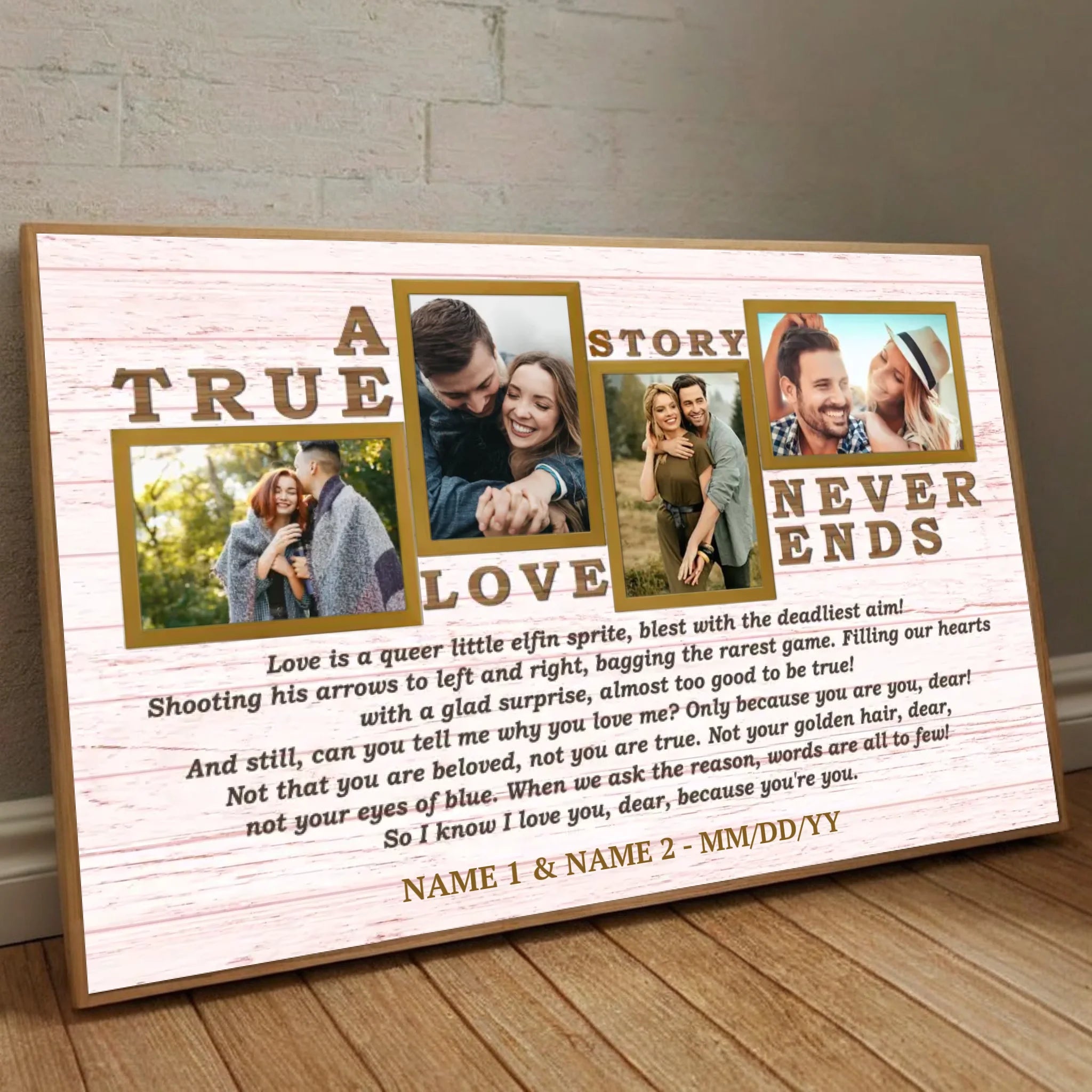 A True Love Story – Personalized Romantic Wall Art for Couples - 89Prints