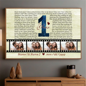 1 Year of Love – A 1 Year Anniversary Photo Gift Inspired by 
