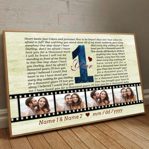 1 Year of Love – A 1 Year Anniversary Photo Gift Inspired by 