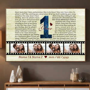 1 Year of Love – A 1 Year Anniversary Photo Gift Inspired by 