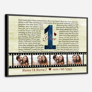 1 Year of Love – A 1 Year Anniversary Photo Gift Inspired by 