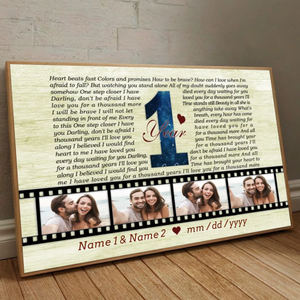 1 Year of Love – A 1 Year Anniversary Photo Gift Inspired by 