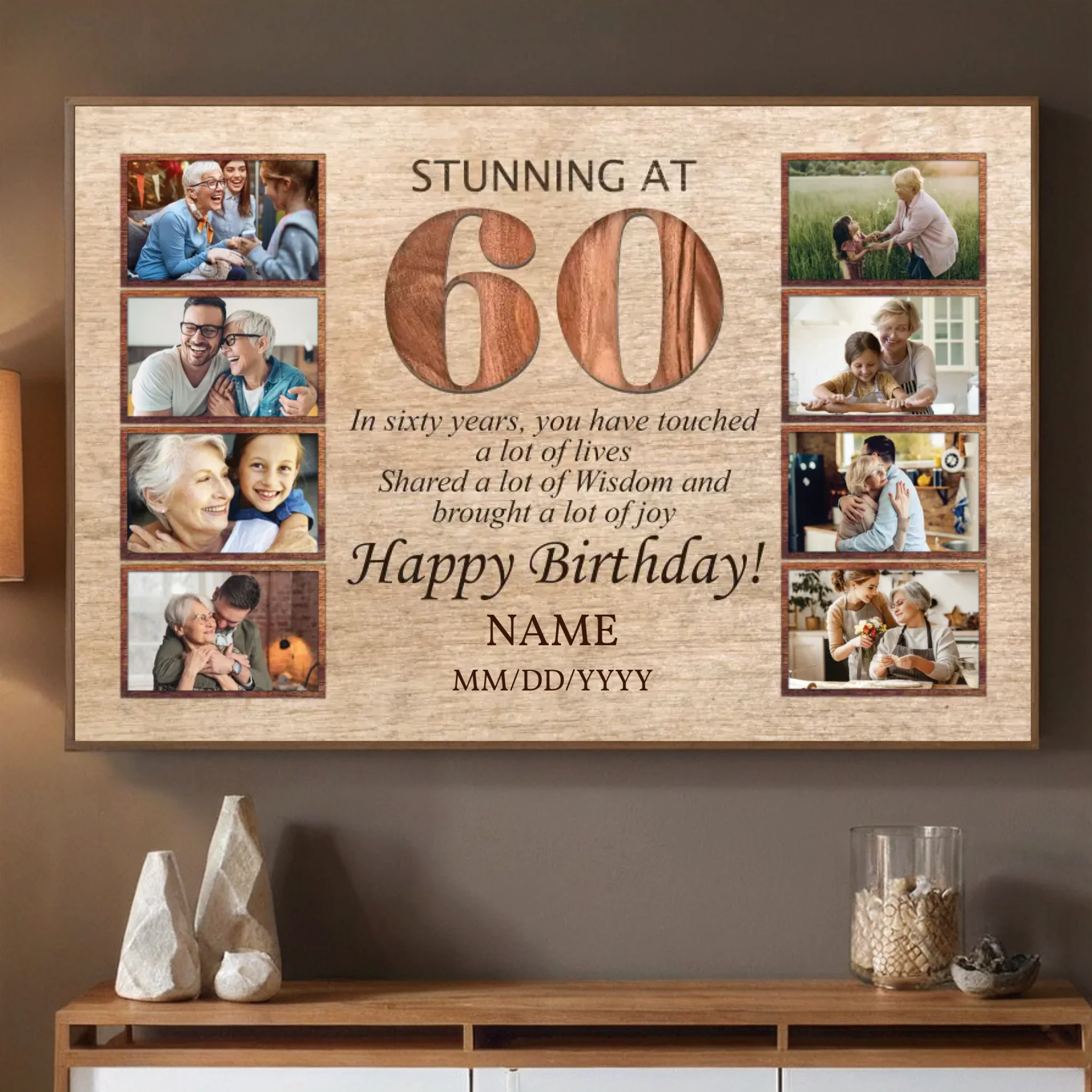 Stunning at 60 – A Personalized 60th Birthday Gift Full of Love & Memories - 89Prints