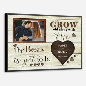 Grow Old with Me – A Custom Romantic Poster with Photos and Names - 89Prints