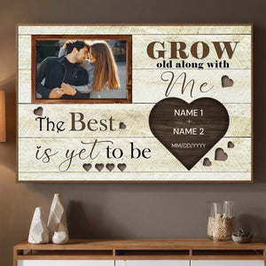 Grow Old with Me – A Custom Romantic Poster with Photos and Names - 89Prints