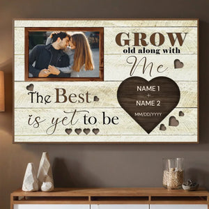 Grow Old with Me – A Custom Romantic Poster with Photos and Names - 89Prints