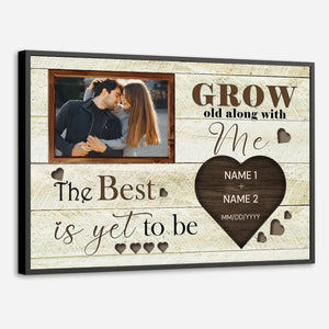 Grow Old with Me – A Custom Romantic Poster with Photos and Names - 89Prints