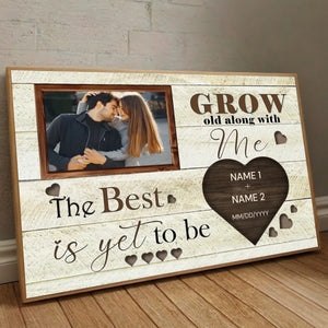 Grow Old with Me – A Custom Romantic Poster with Photos and Names - 89Prints