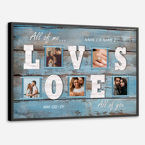 Personalized 5 Photo Collage Poster – A Custom Couple's Gift with Names and Date - 89Prints