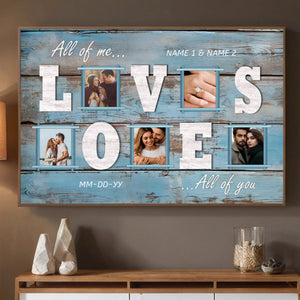 Personalized 5 Photo Collage Poster – A Custom Couple's Gift with Names and Date - 89Prints