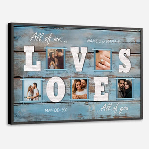 Personalized 5 Photo Collage Poster – A Custom Couple's Gift with Names and Date - 89Prints