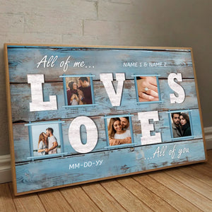Personalized 5 Photo Collage Poster – A Custom Couple's Gift with Names and Date - 89Prints