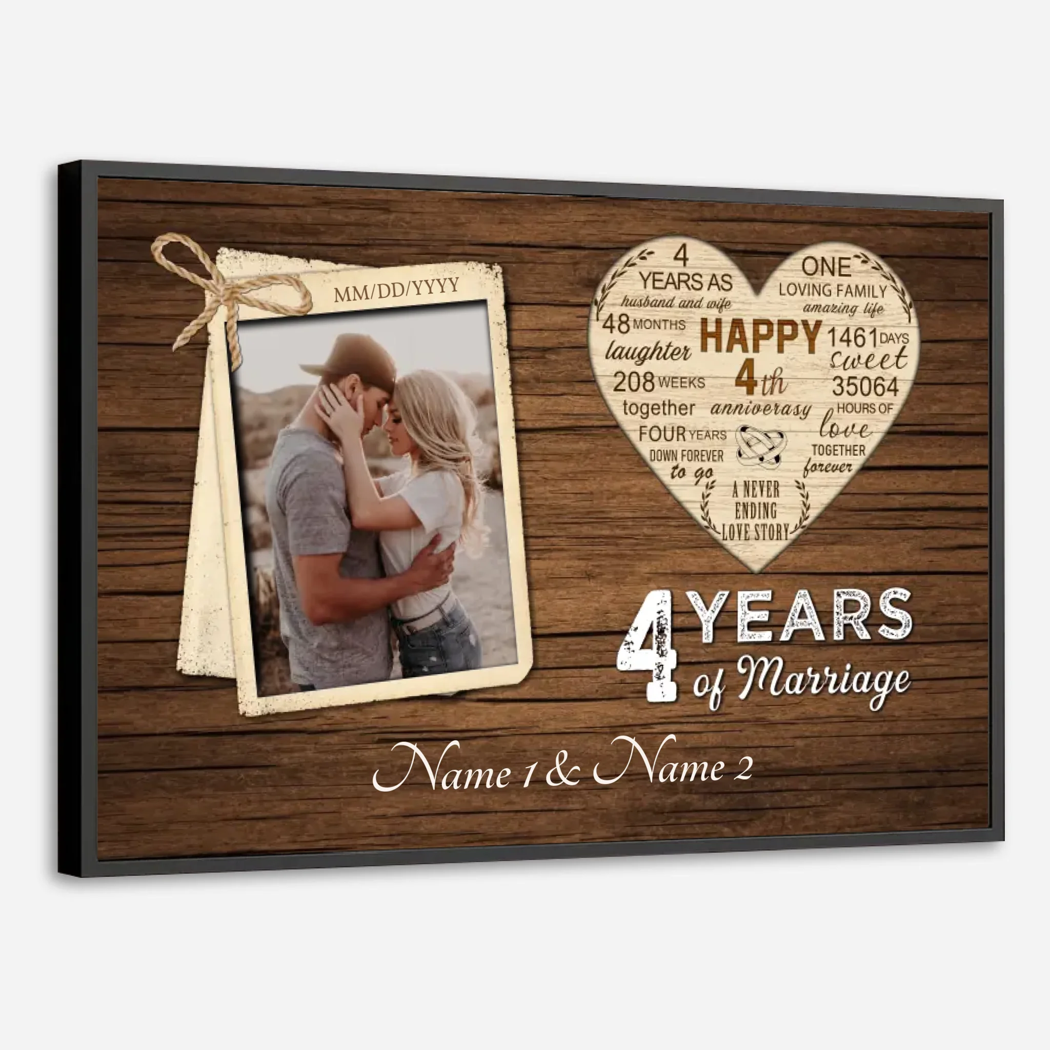 A Journey of 4 Years – Personalized Anniversary Poster for Couples - 89Prints