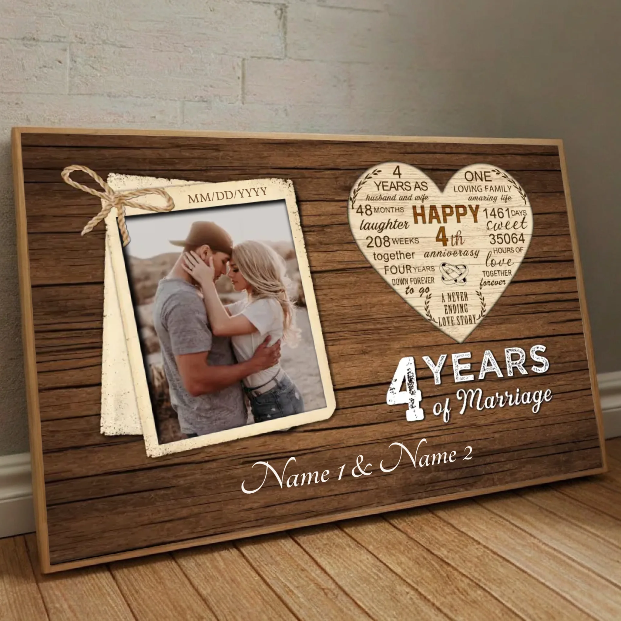 A Journey of 4 Years – Personalized Anniversary Poster for Couples - 89Prints