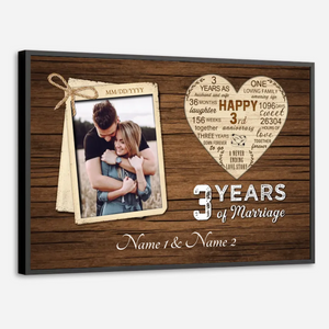 3 Years Together – A Personalized 3rd Anniversary Poster with Photos - 89Prints