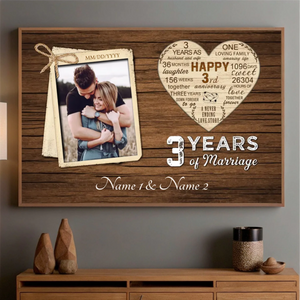 3 Years Together – A Personalized 3rd Anniversary Poster with Photos - 89Prints