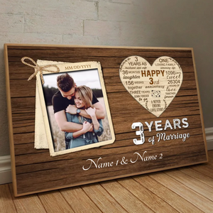 3 Years Together – A Personalized 3rd Anniversary Poster with Photos - 89Prints