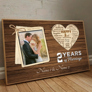 Custom 2 Year Anniversary Art – A Beautiful Memory Keepsake - 89Prints
