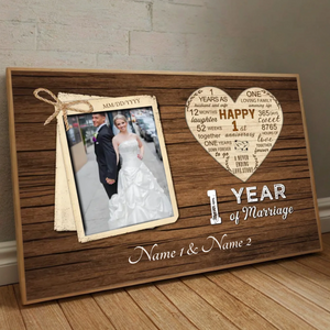 One Year of Love – A Custom 1st Anniversary Gift with Heart - 89Prints