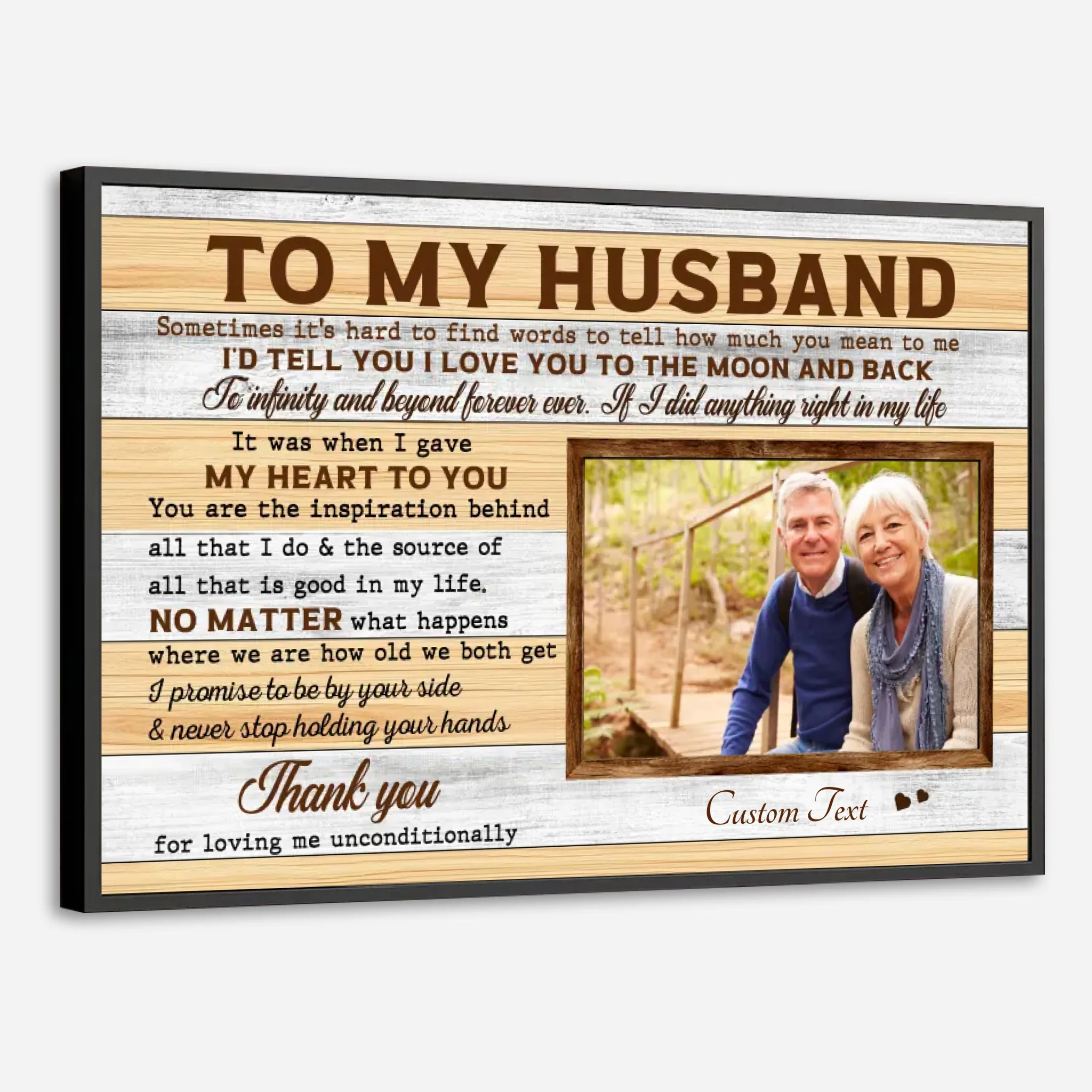 To My Husband – A Personalized Love Poster with Your Words and Memories - 89Prints