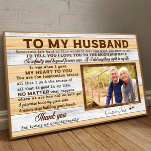 To My Husband – A Personalized Love Poster with Your Words and Memories - 89Prints
