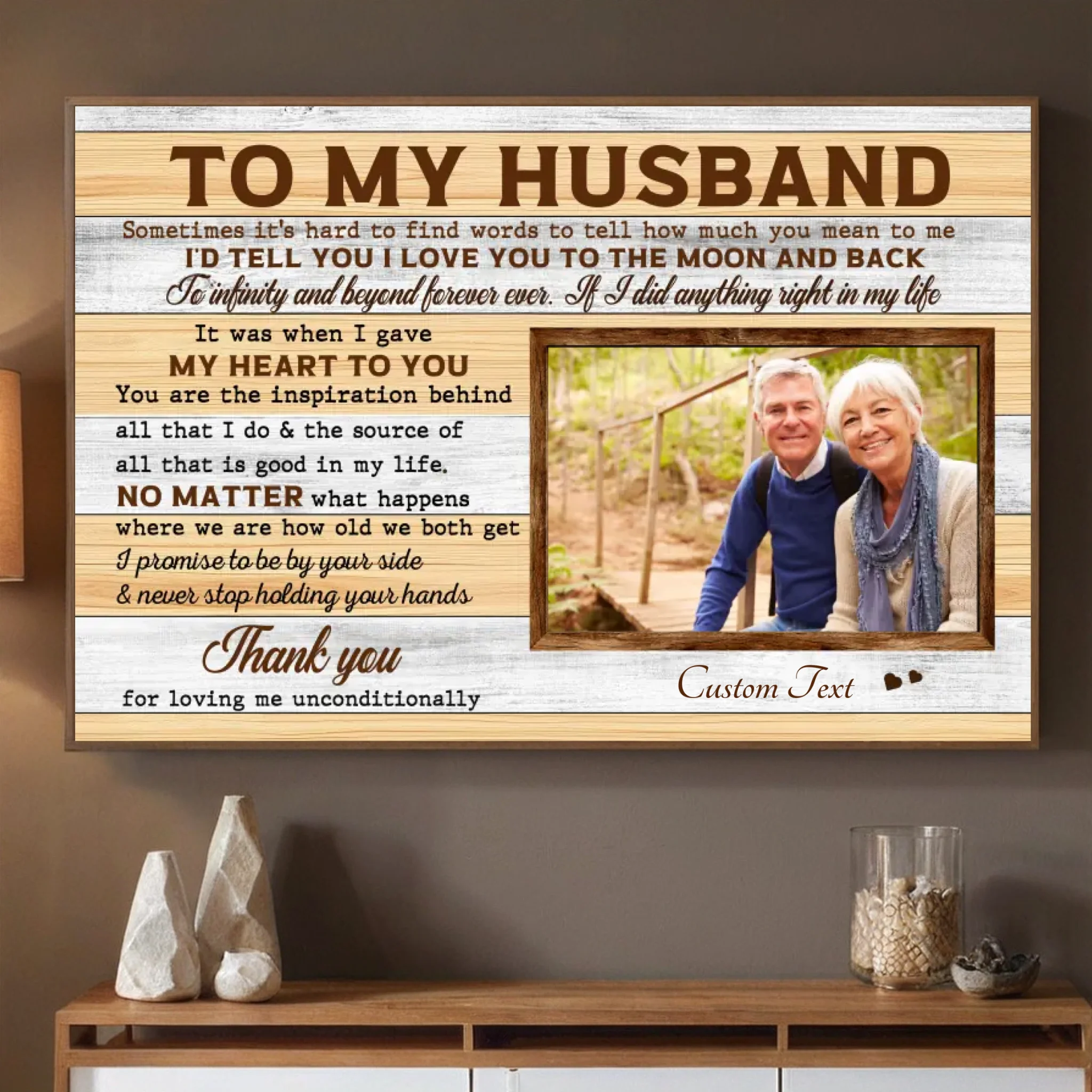 To My Husband – A Personalized Love Poster with Your Words and Memories - 89Prints