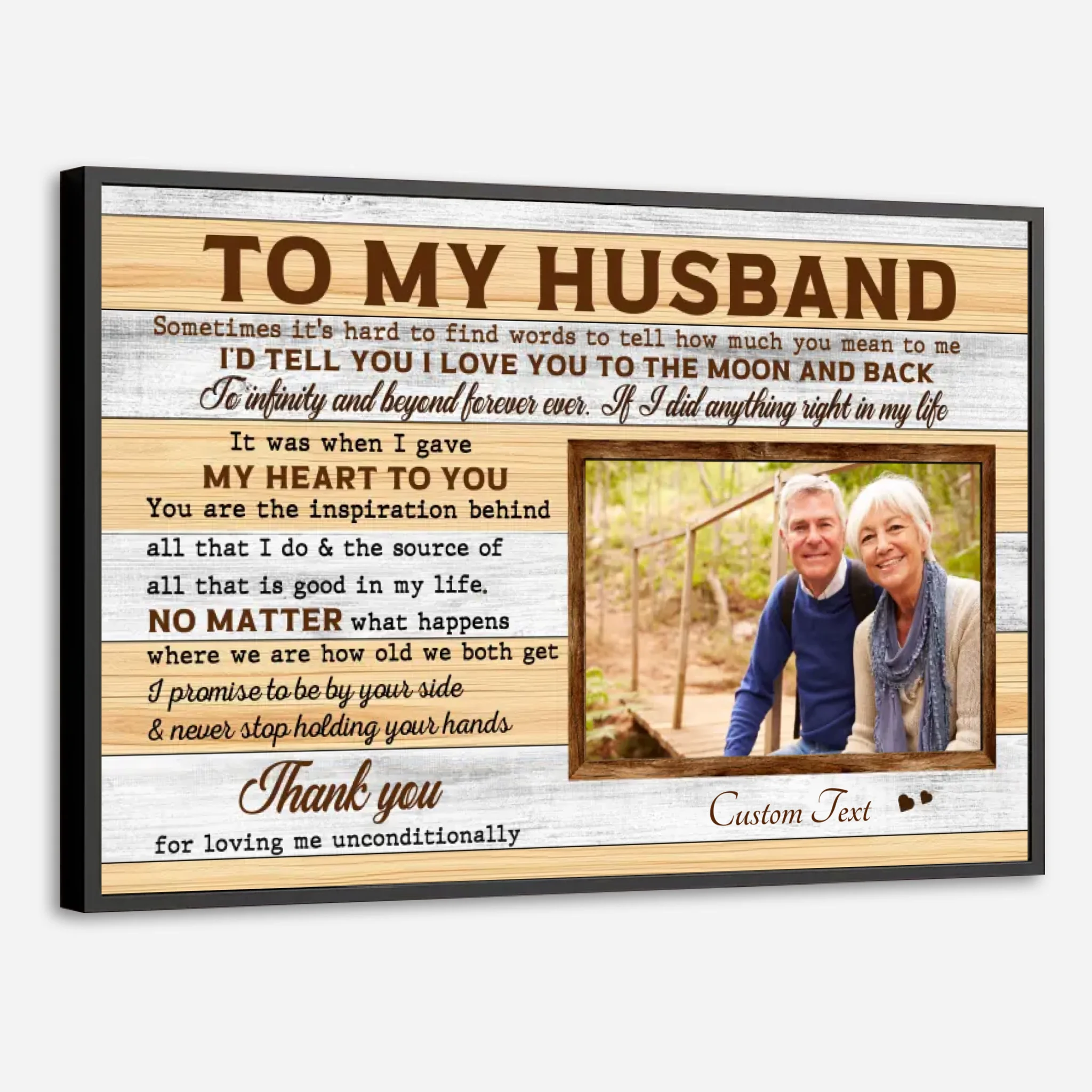 To My Husband – A Personalized Love Poster with Your Words and Memories - 89Prints