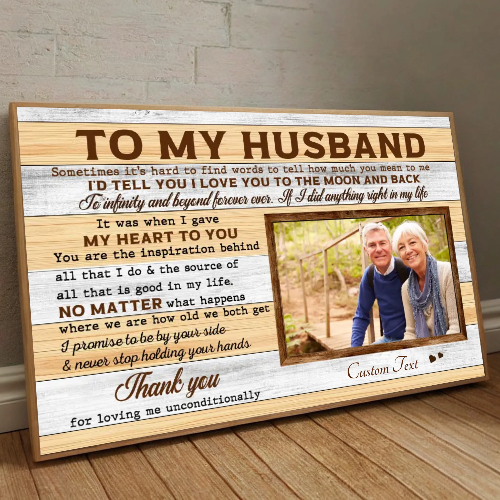 To My Husband – A Personalized Love Poster with Your Words and Memories - 89Prints